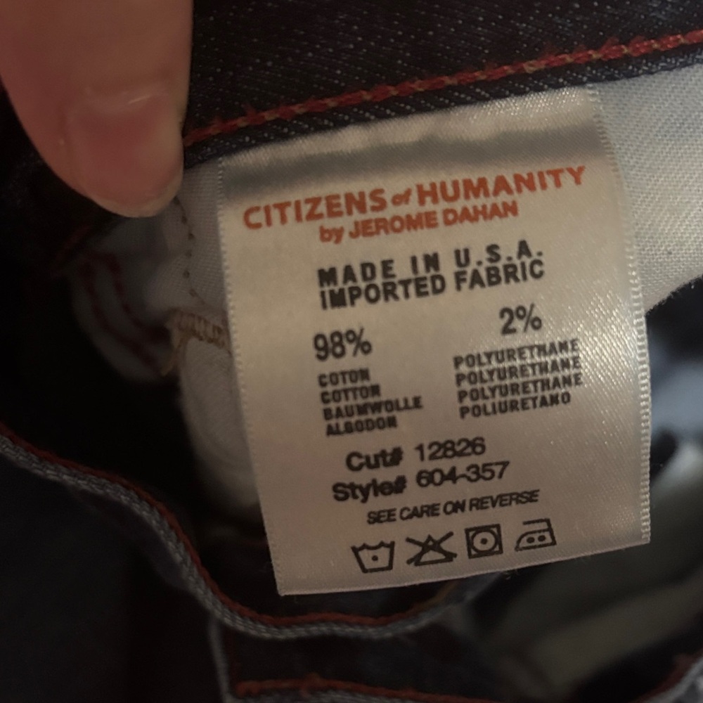 Citizens Of Humanity Indigo Denim Jeans - Picture 2 of 8